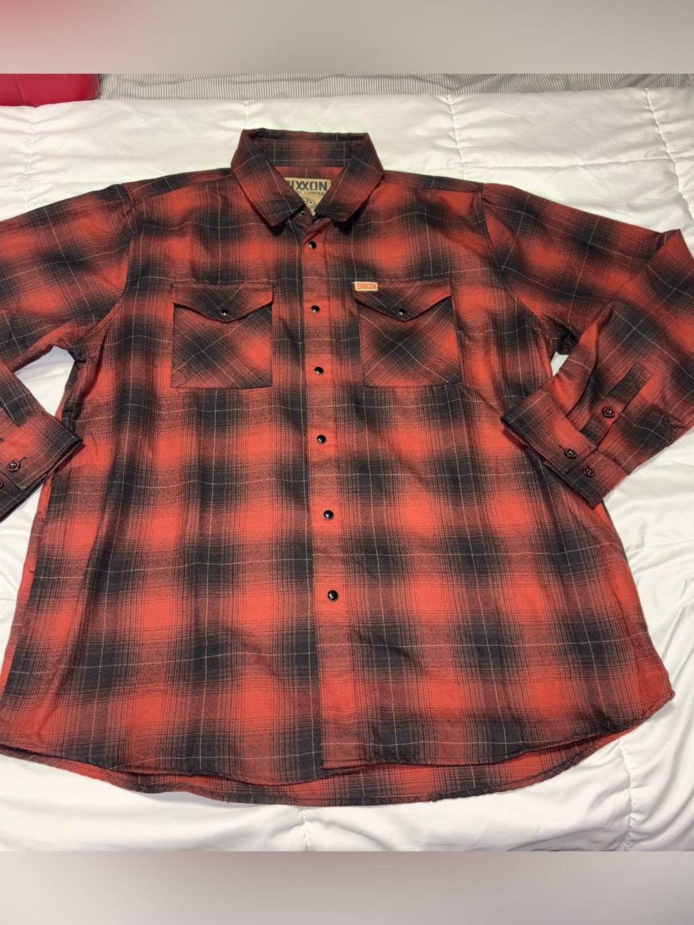 Dixxon Flannel Co “J&P Cycles” Pearl Snap Button Down Plaid Shirt Size XL Men’s